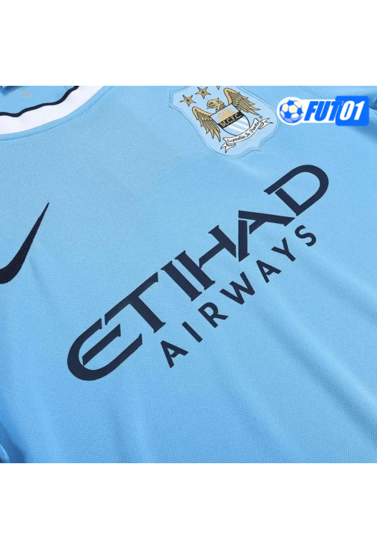 Camiseta Retro Manchester City Home 2013/14 Azul