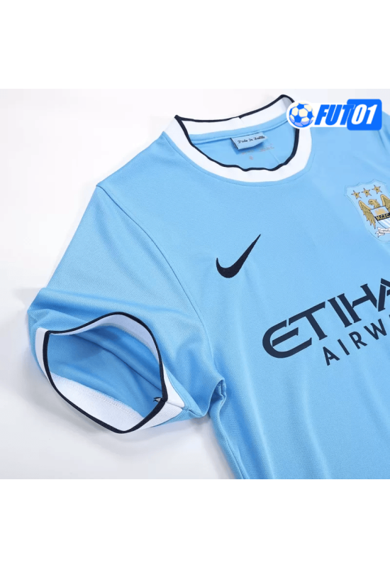 Camiseta Retro Manchester City Home 2013/14 Azul