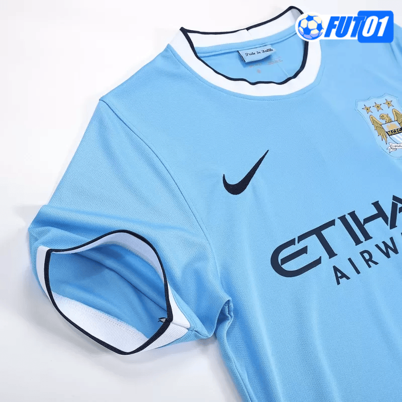 Camiseta Retro Manchester City Home 2013/14 Azul