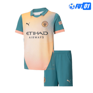 Camiseta Manchester City 4th 2024/2025 Niño Amarillo