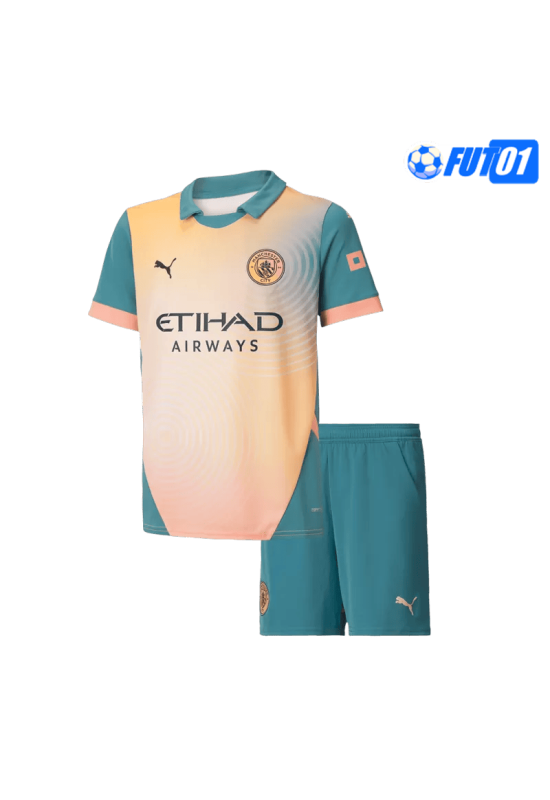 Camiseta Manchester City 4th 2024/2025 Niño Amarillo