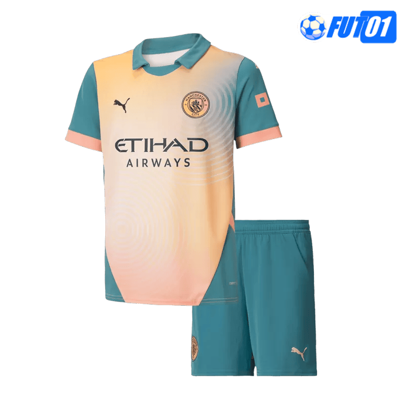 Camiseta Manchester City 4th 2024/2025 Niño Amarillo