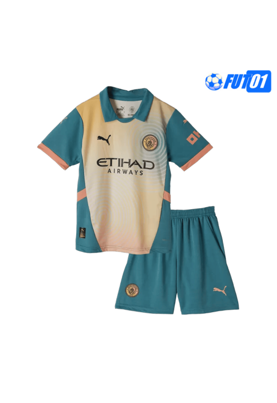 Camiseta Manchester City 4th 2024/2025 Niño Amarillo