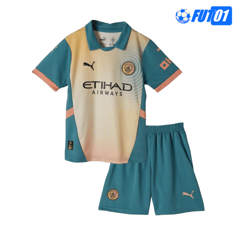 Camiseta Manchester City 4th 2024/2025 Niño Amarillo