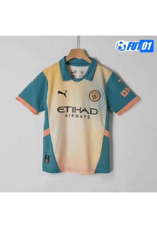 Camiseta Manchester City 4th 2024/2025 Niño Amarillo