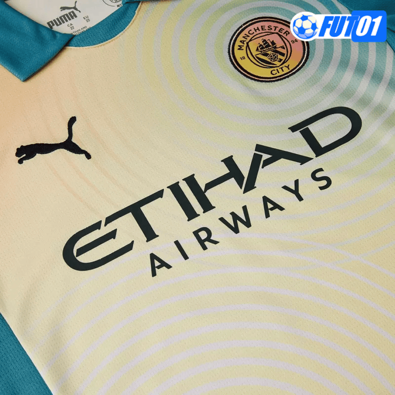 Camiseta Manchester City 4th 2024/2025 Niño Amarillo