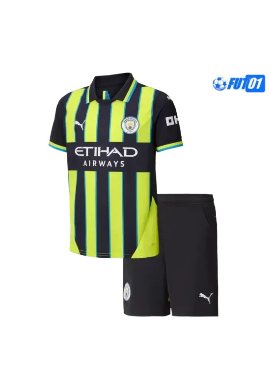 Camiseta Replica Manchester City Visitante 2024/25 Niño