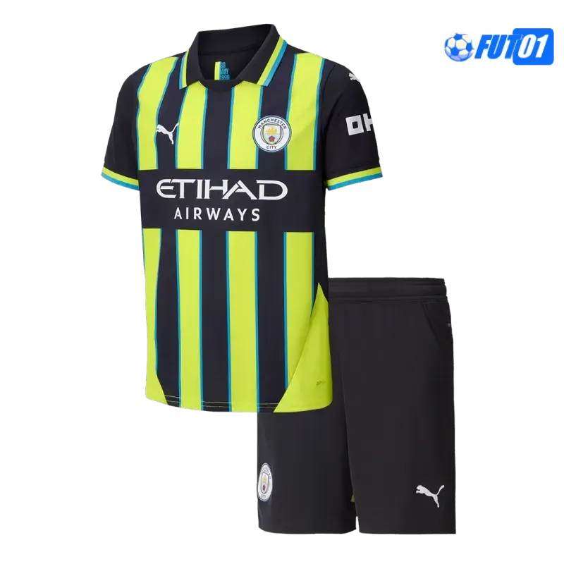 Camiseta Replica Manchester City Visitante 2024/25 Niño