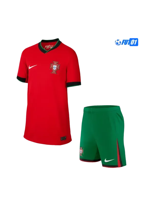 Camiseta Barata Portugal Local Primera Equipación 2024/25 Niño