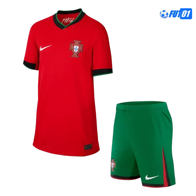 Camiseta Barata Portugal Local Primera Equipación 2024/25 Niño