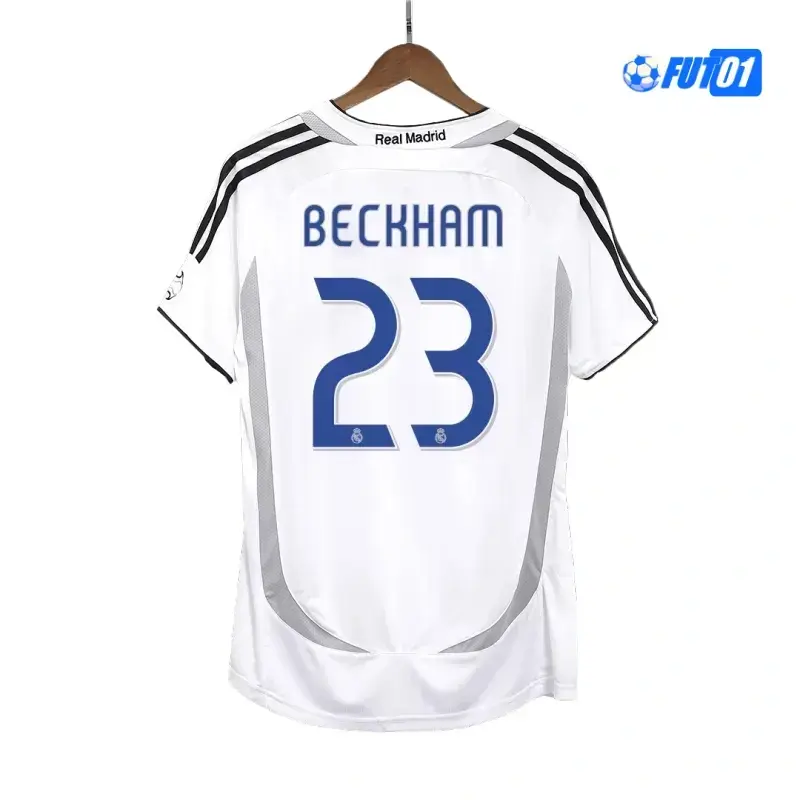 Camiseta BECKHAM 23 Barata Real Madrid Primera Equipación 2006/07 Vintage