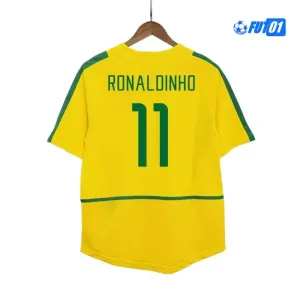 Camiseta RONALDINHO 11 Replica Brasil Local 2002/03 Retro