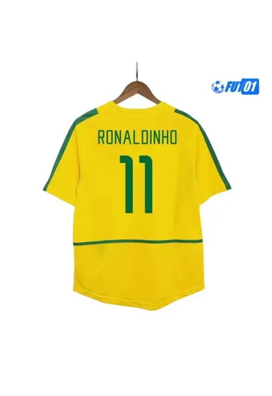 Camiseta RONALDINHO 11 Replica Brasil Local 2002/03 Retro