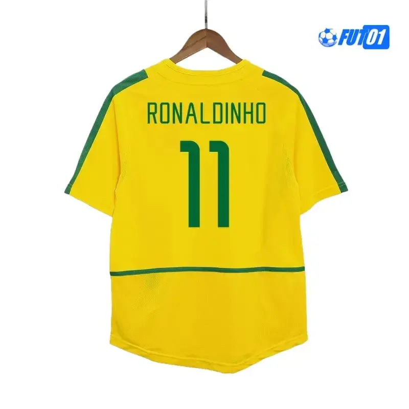 Camiseta RONALDINHO 11 Replica Brasil Local 2002/03 Retro