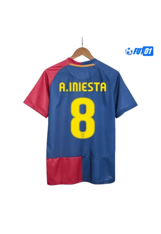 Camiseta A.INIESTA 8 Barata Barcelona Local Primera Equipación 2008/09 Antigua
