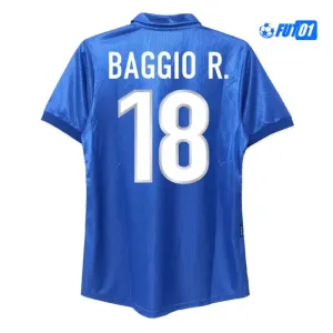 Camiseta BAGGIO R.18 Calidad THAI Italia Home 1998 Vintage