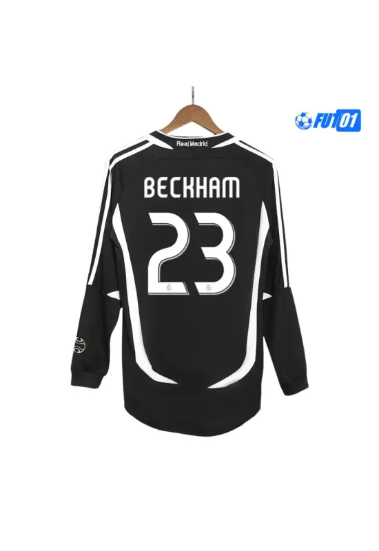 Camiseta BECKHAM 23 Barata Real Madrid Away Segunda Equipación 2006/07 Vintage ML