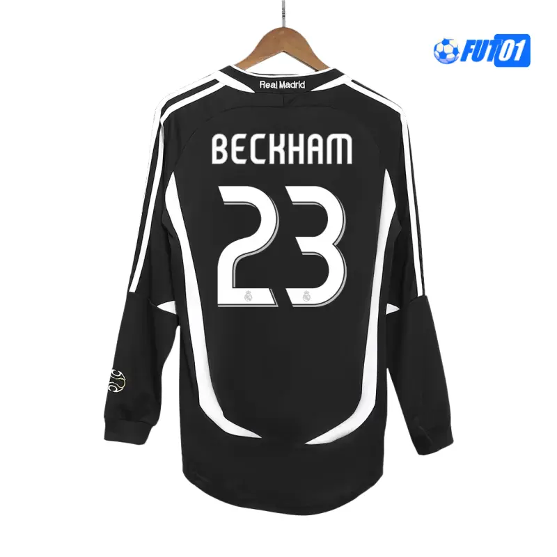 Camiseta BECKHAM 23 Barata Real Madrid Away Segunda Equipación 2006/07 Vintage ML