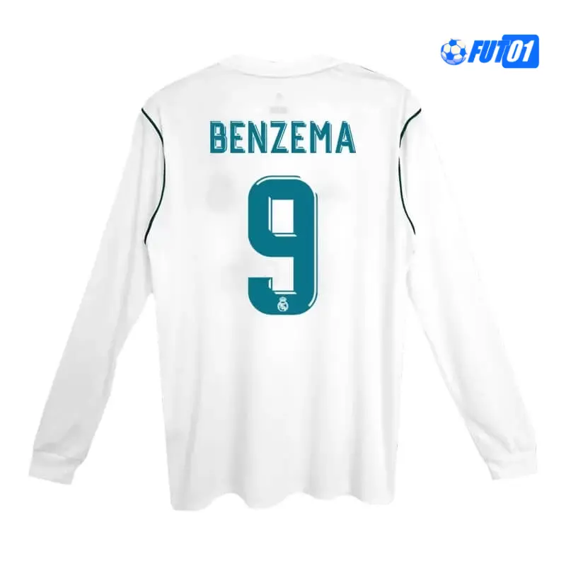 Camiseta BENZEMA 9 Calidad AAA Real Madrid Local 2017/18 Antigua ML