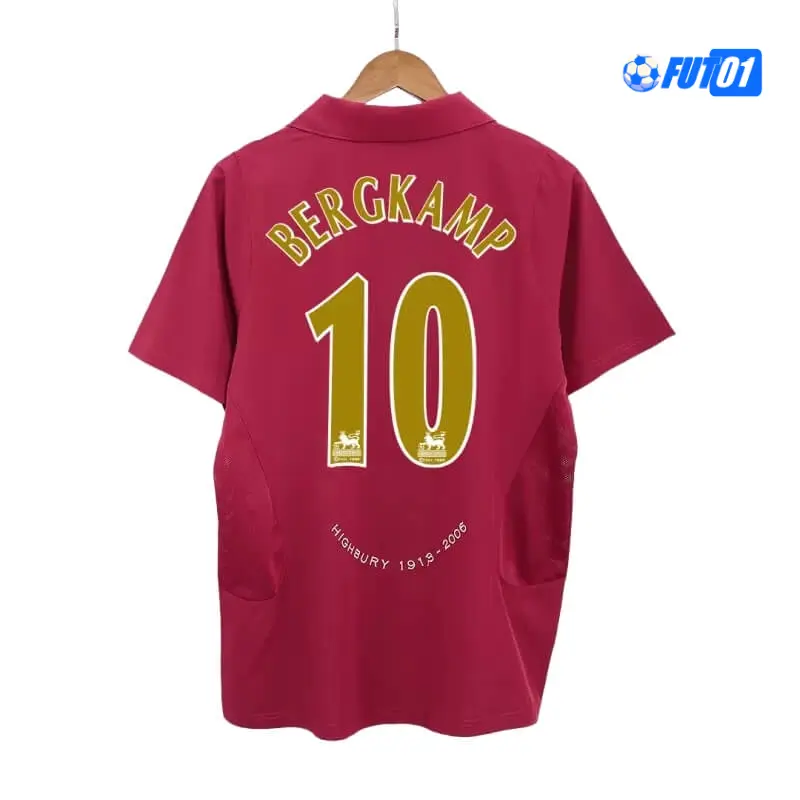 Camiseta BERGKAMP 10 Calidad AAA Arsenal Primera Equipación 2005/06 Retro