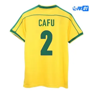 Camiseta CAFU 2 Calidad AAA Brasil Home 1998 Antigua
