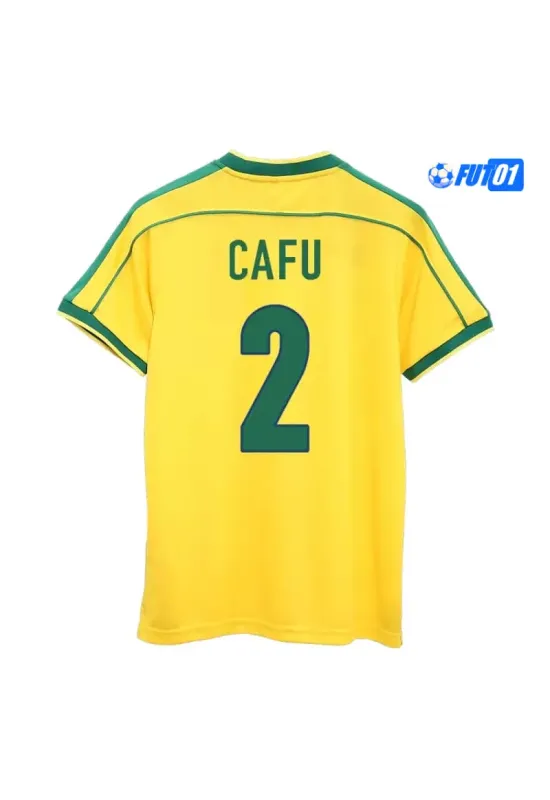 Camiseta CAFU 2 Calidad AAA Brasil Home 1998 Antigua