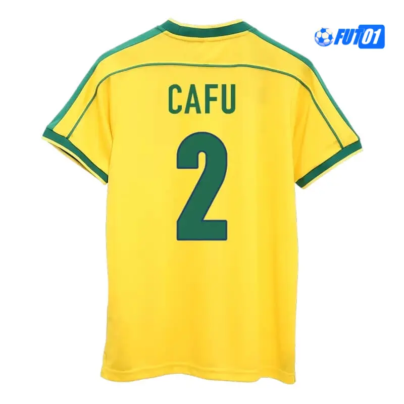 Camiseta CAFU 2 Calidad AAA Brasil Home 1998 Antigua
