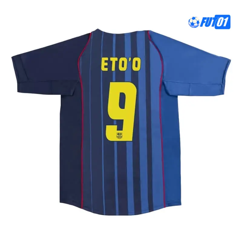Camiseta ETO'O 9 Replica Barcelona Visitante Segunda Equipación 2004/05 Retro
