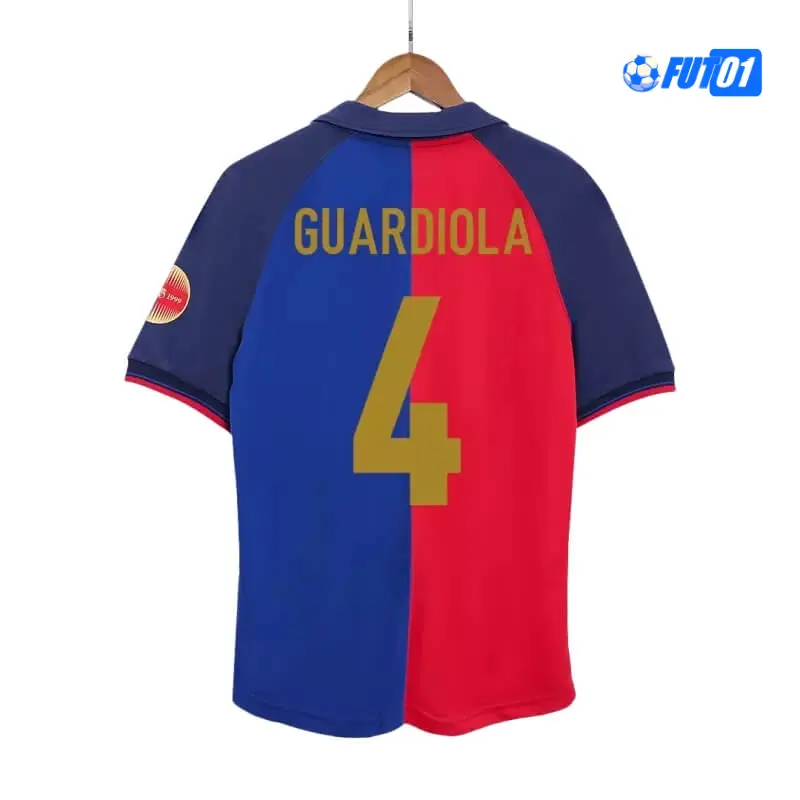 Camiseta GUARDIOLA 4 Futbol Barcelona Home Primera Equipación 1999/2000 Clasico