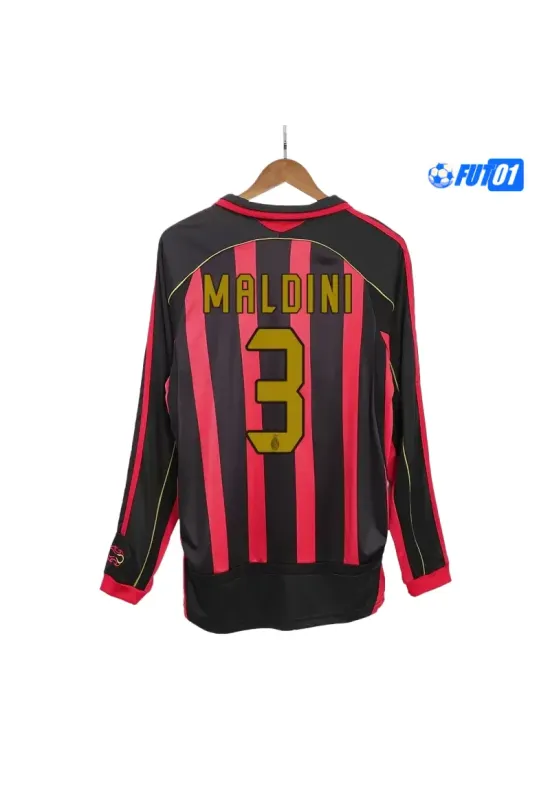 Camiseta MALDINI 3 Replica AC Milan Home Primera Equipación 2006/07 Retro ML
