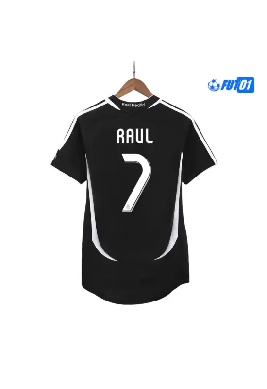 Camiseta RAUL 7 Replica Real Madrid Visitante Segunda Equipación 2006/07 Retro