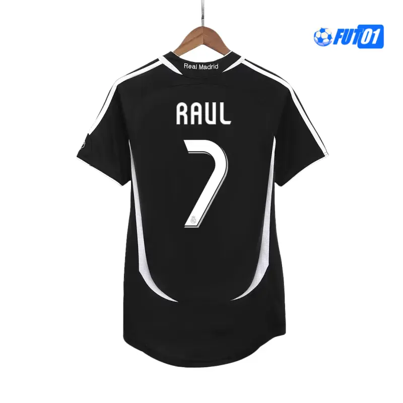 Camiseta RAUL 7 Replica Real Madrid Visitante Segunda Equipación 2006/07 Retro