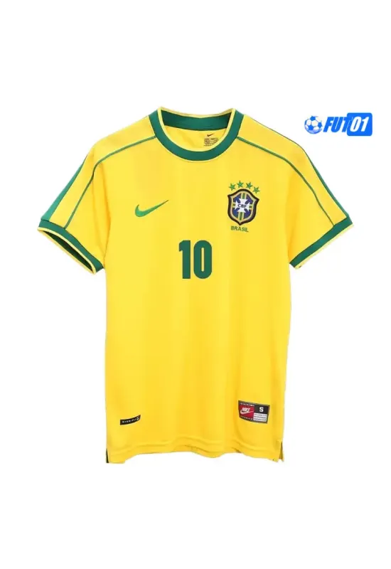 Camiseta RIVALDO 10 Calidad Premium Brasil Local Primera Equipación 1998 Clasico