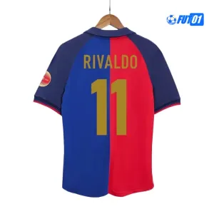 Camiseta RIVALDO 11 Barata Barcelona Primera Equipación 1999/2000 Vintage