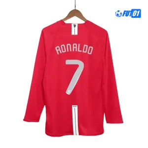 Camiseta RONALDO 7 Calidad THAI Manchester United Home 2007/08 Antigua ML