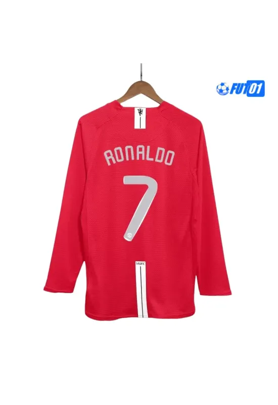 Camiseta RONALDO 7 Calidad THAI Manchester United Home 2007/08 Antigua ML