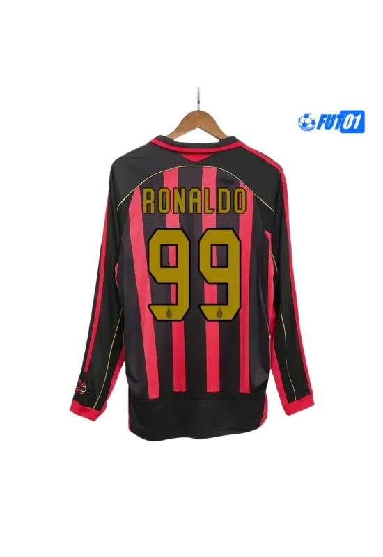 Camiseta RONALDO 99 Replica AC Milan Home Primera Equipación 2006/07 Antigua ML