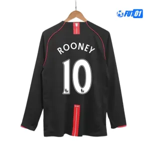 Camiseta ROONEY 10 Futbol Manchester United Visitante 2007/08 Antigua ML