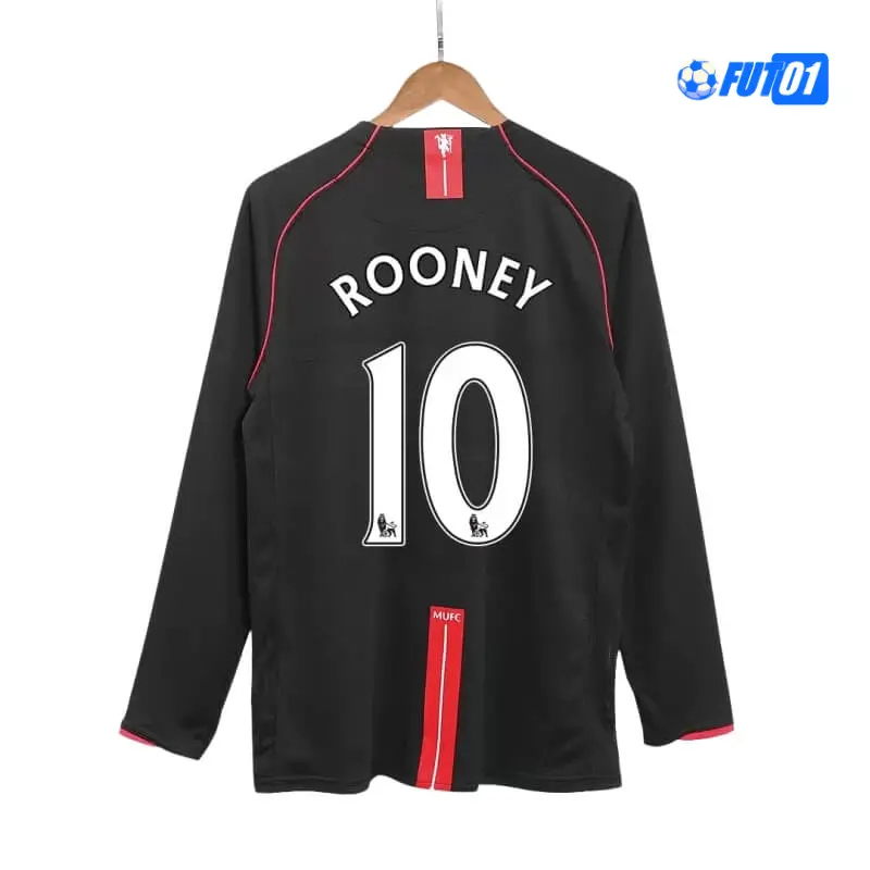 Camiseta ROONEY 10 Futbol Manchester United Visitante 2007/08 Antigua ML