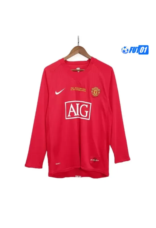 Camiseta SCHOLES 18 Calidad THAI Manchester United Local 2007/08 Clasico ML