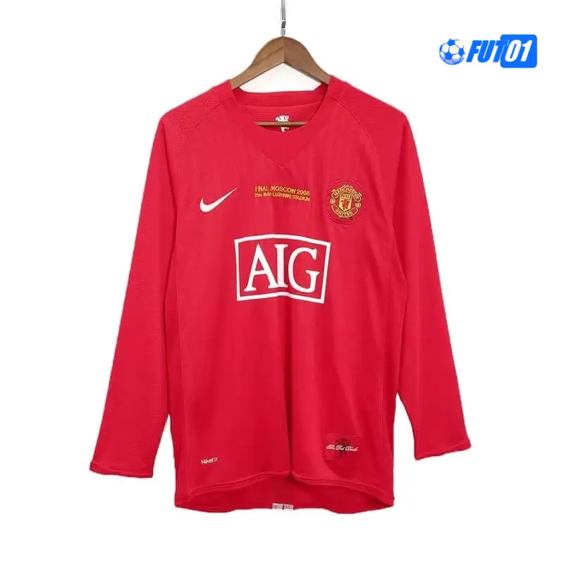 Camiseta SCHOLES 18 Calidad THAI Manchester United Local 2007/08 Clasico ML