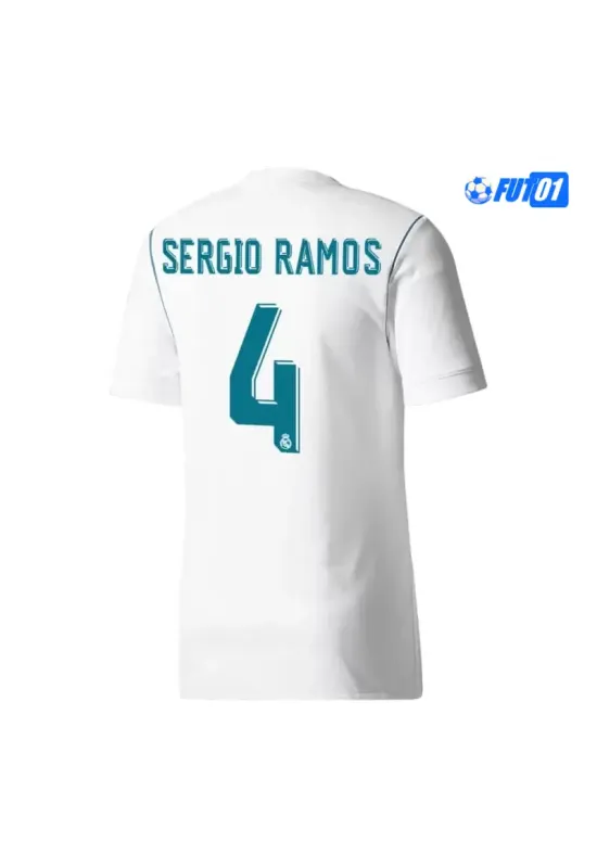 Camiseta SERGIO RAMOS 4 Calidad Premium Real Madrid Home Primera Equipación 2017/18 Vintage