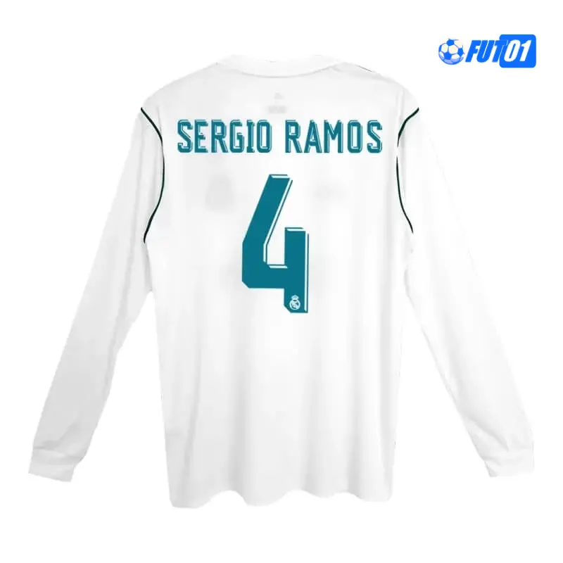 Camiseta SERGIO RAMOS 4 Replica Real Madrid Home 2017/18 Clasico ML