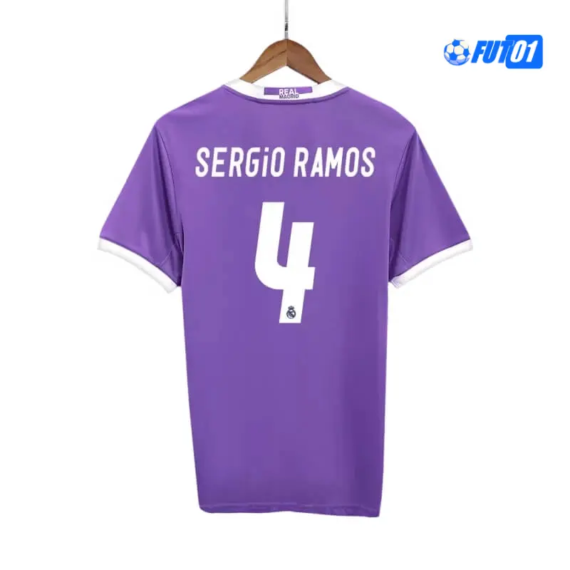 Camiseta SERGIO RAMOS 4 Replica Real Madrid Away Segunda Equipación 2016/17 Antigua