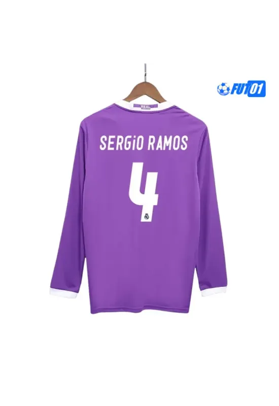 Camiseta SERGIO RAMOS 4 Calidad Premium Real Madrid Segunda Equipación 2016/17 Clasico ML
