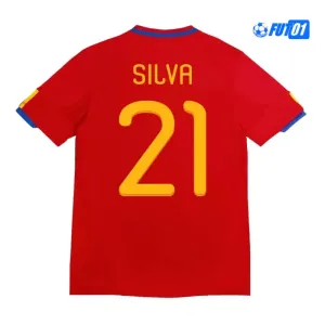 Camiseta SILVA 21 Barata España Local 2010 Retro