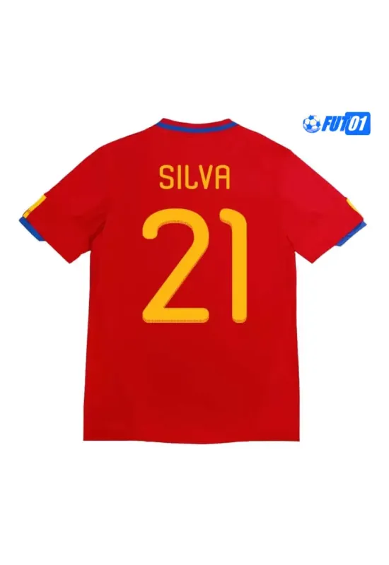 Camiseta SILVA 21 Barata España Local 2010 Retro