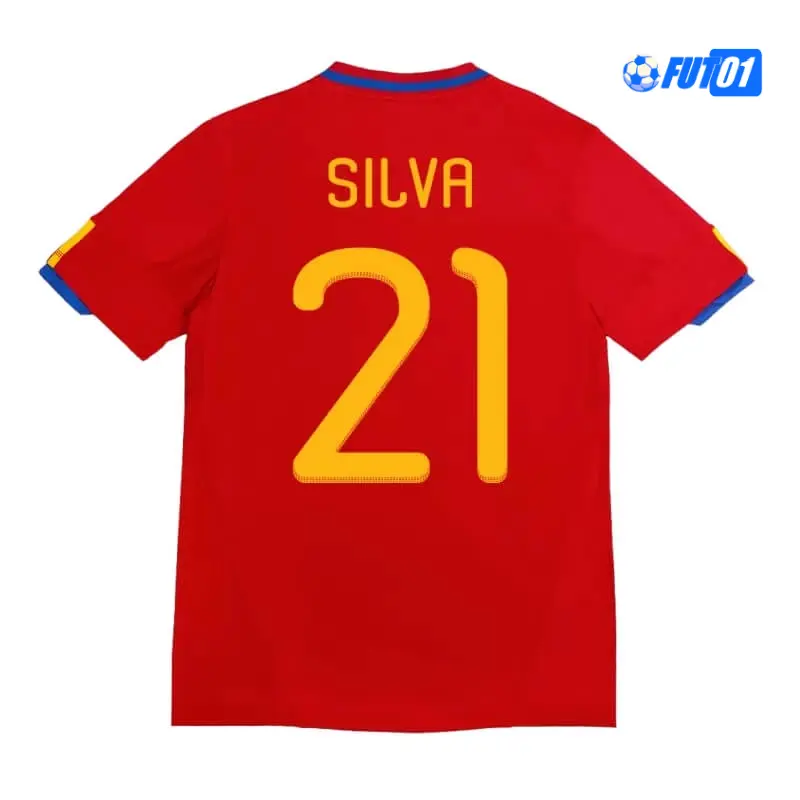 Camiseta SILVA 21 Barata España Local 2010 Retro