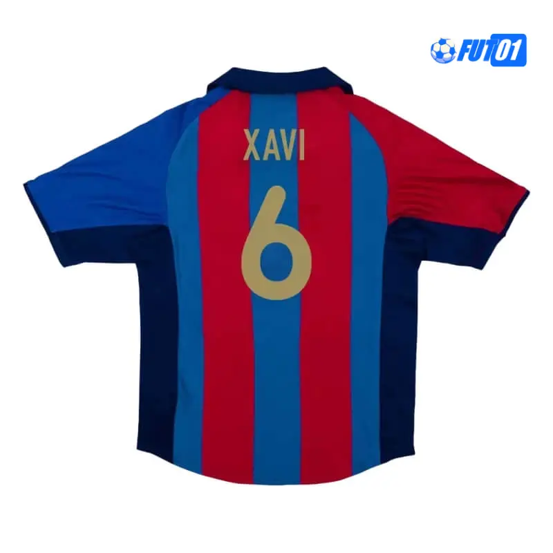 Camiseta XAVI 6 Calidad Premium Barcelona Primera Equipación 2001/02 Vintage