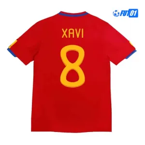 Camiseta XAVI 8 Replica España Home Primera Equipación 2010 Clasico